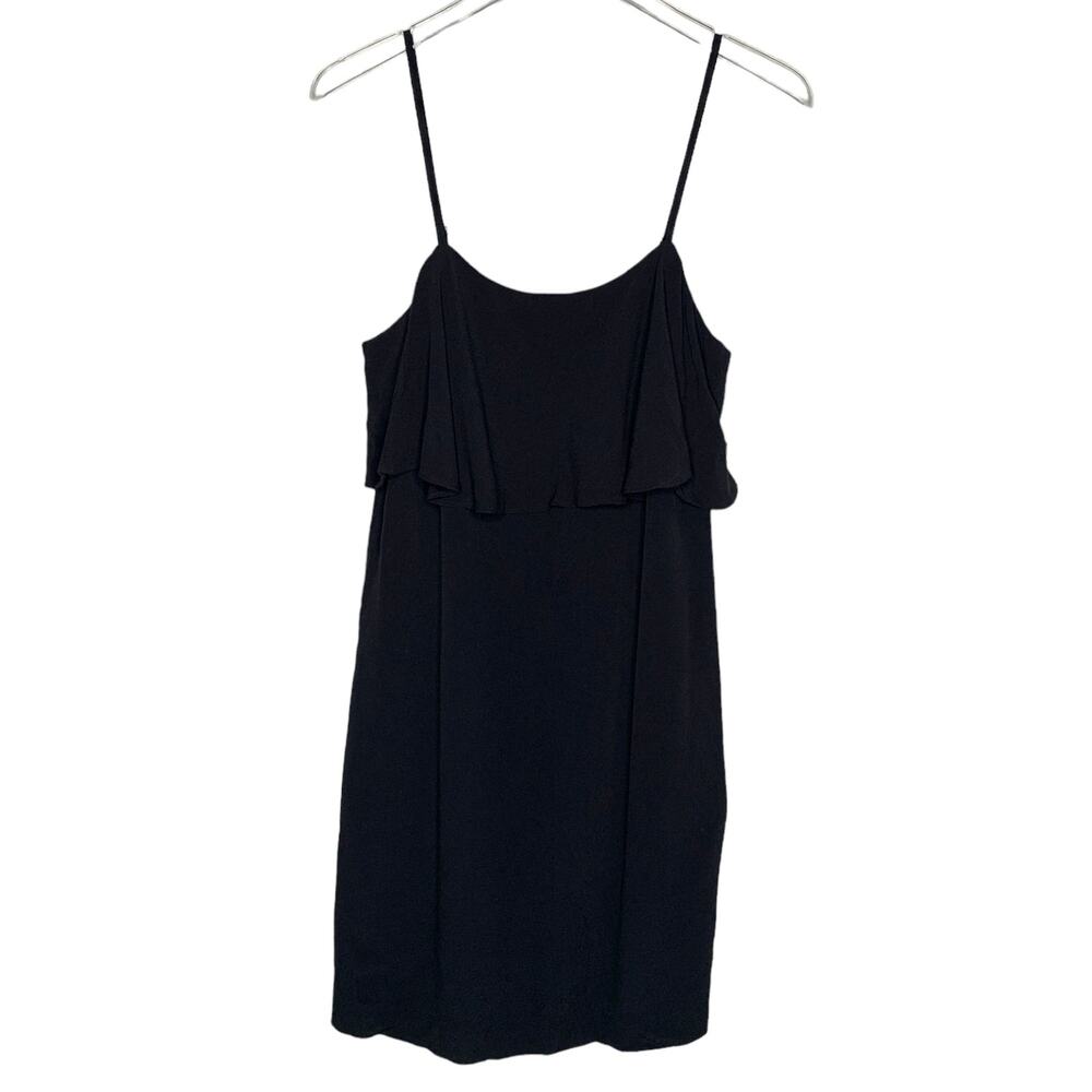 J.Crew 4 NEW Womens Black Tiered Spaghetti Strap Dress Mini LBD Sundress